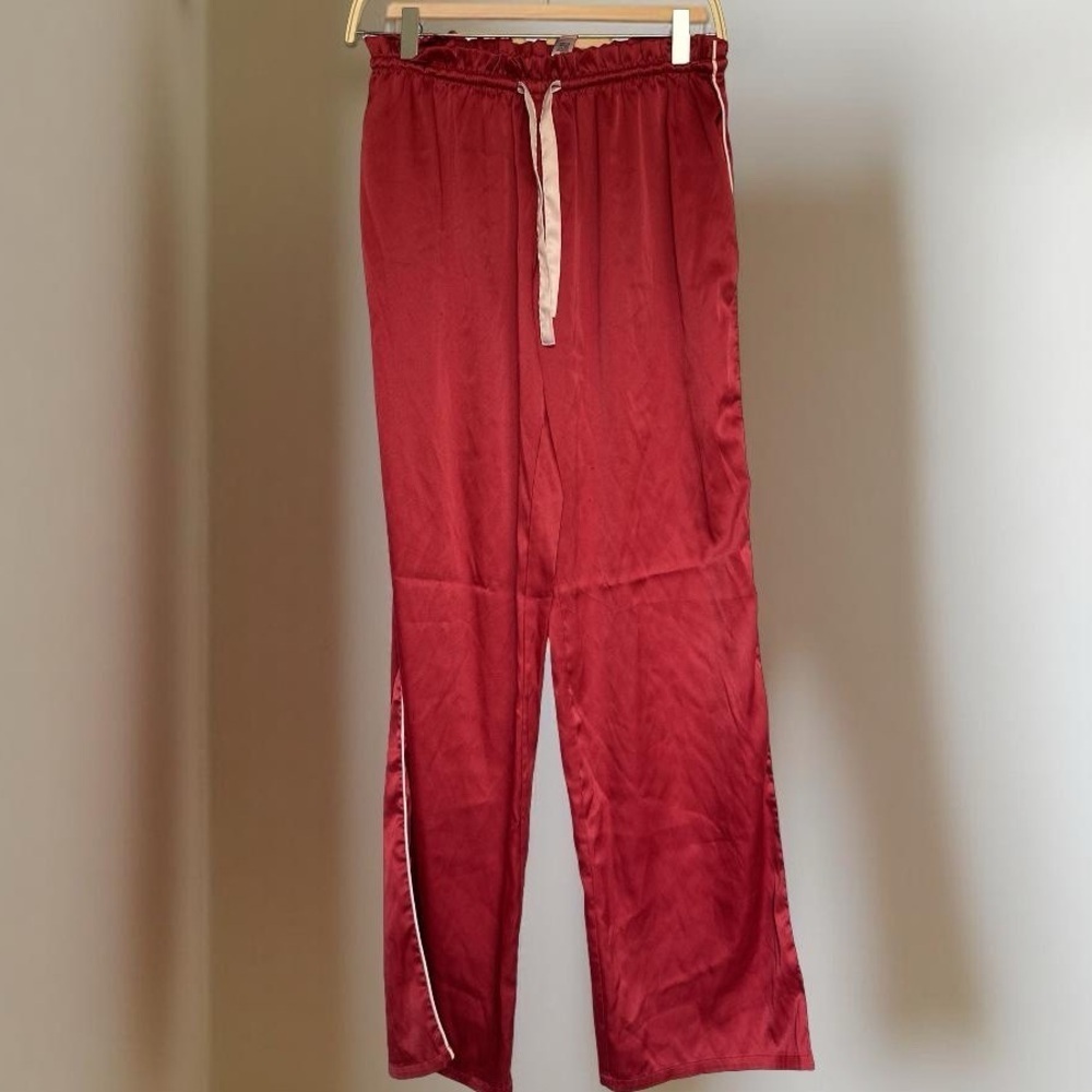 Victoria's Secret Red Satin Lounge Pants